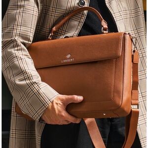 NWT Unisex Tan Messenger Bag